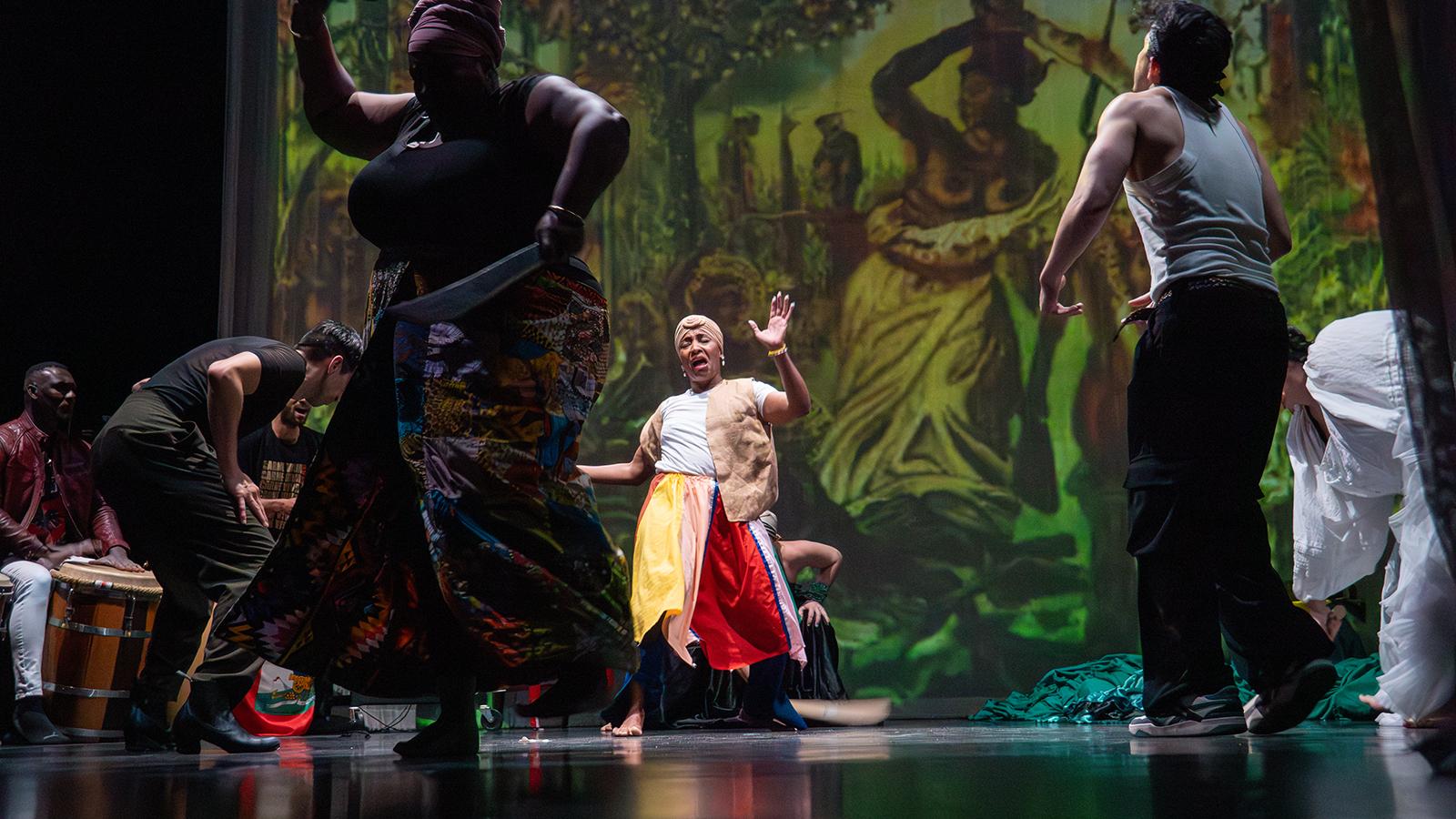 Dancers performing on a stage