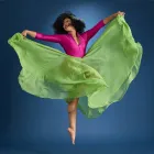 Dancer performing on a stage