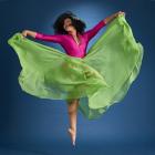 Dancer performing on a stage